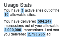 Your usage stats are always close by so you know your account is doing.
